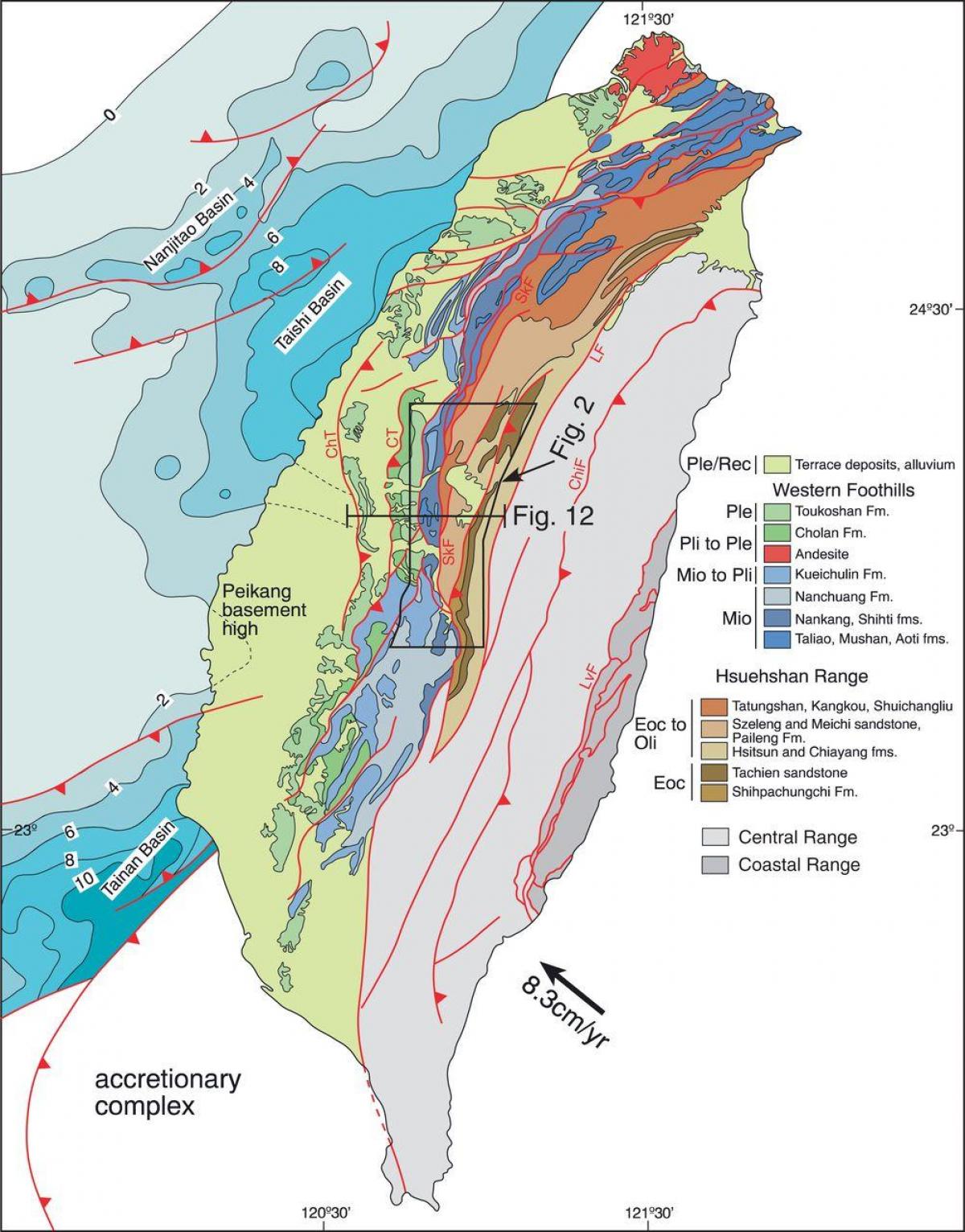 Peta Taiwan geologi