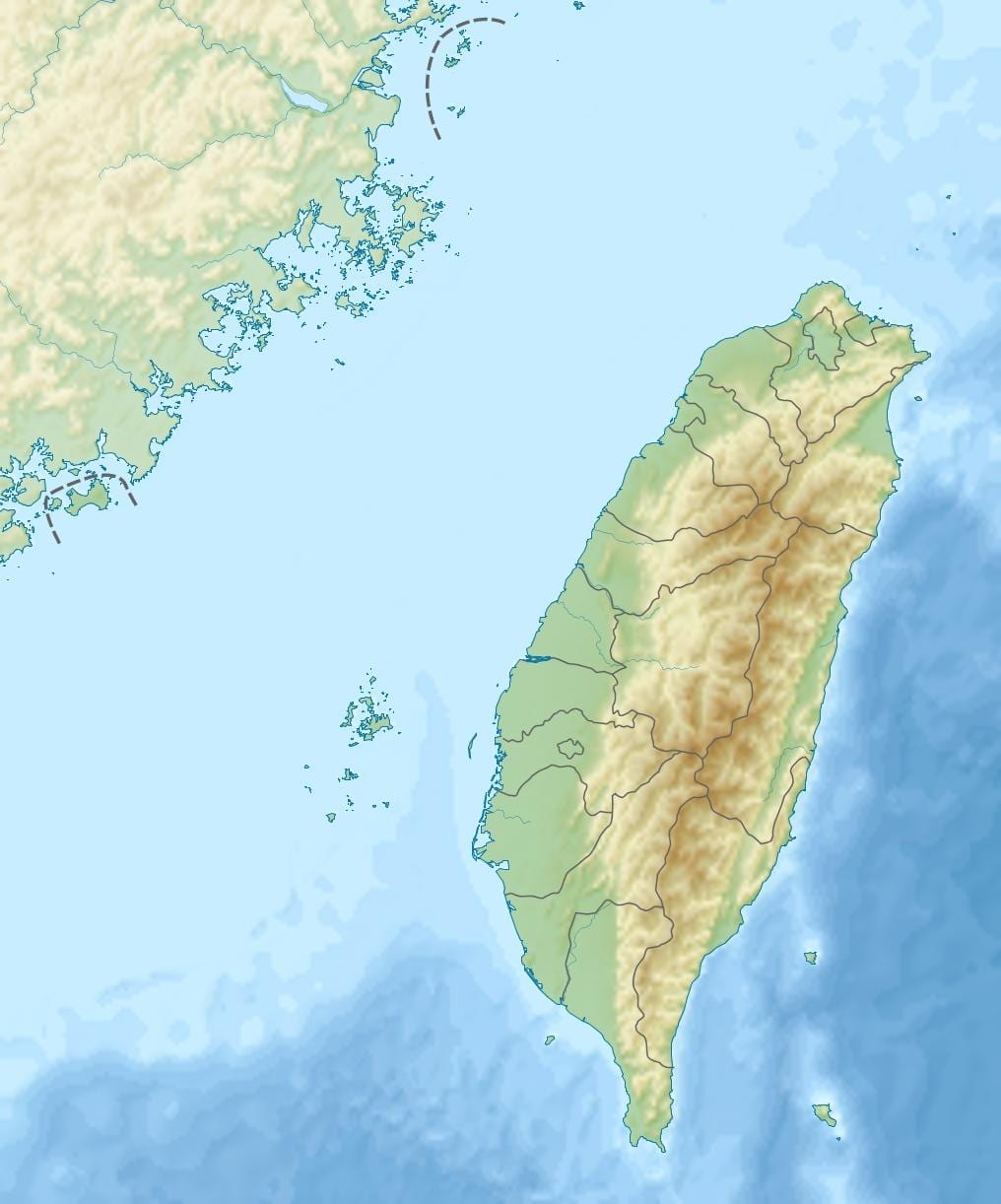 Peta ketinggian Taiwan