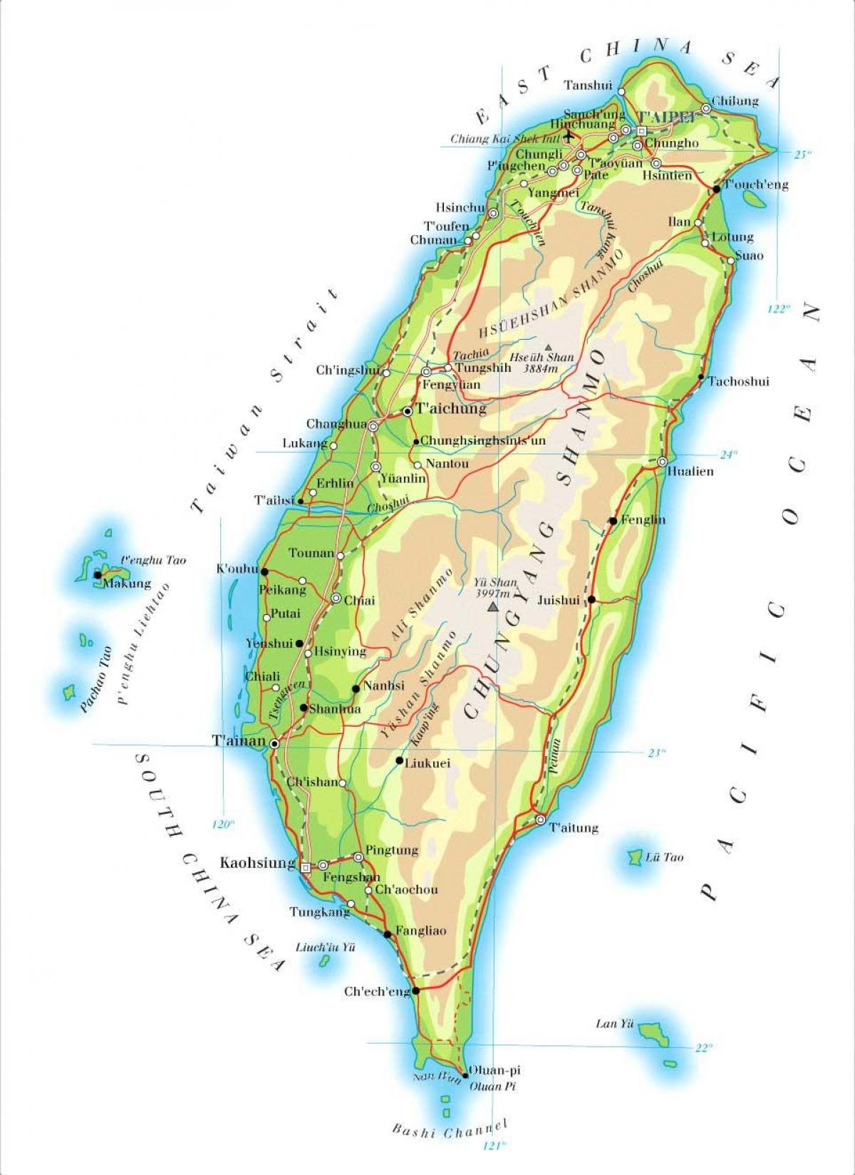Peta Taiwan sungai