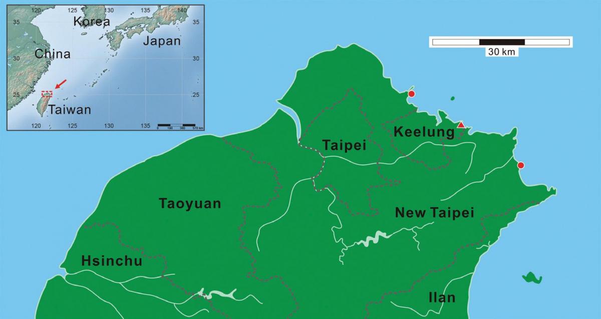 utara Taiwan peta