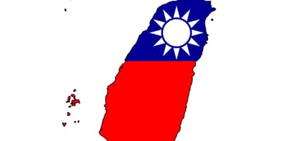 Peta Taiwan bendera