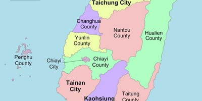 Peta Taiwan county 